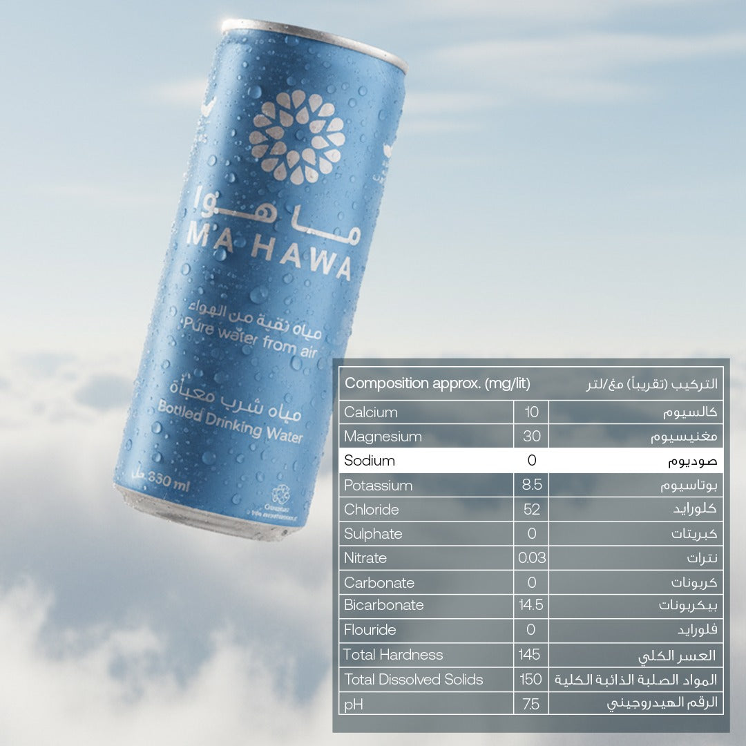 Ma Hawa Still Water 330ml Can - 24 Cans/Pack