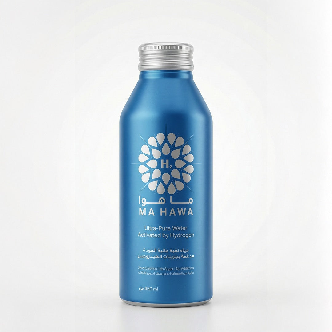 Ma Hawa H2 – Ultra-Pure Hydrogen-Activated Water - 450ml Aluminium Bottle - 24 Bottles/Pack
